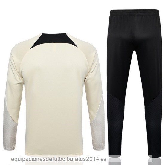 Nuevo Conjunto Completo Sudadera Jugadores Entrenamiento Paris Saint Germain 23/24 Amarillo Negro Baratas